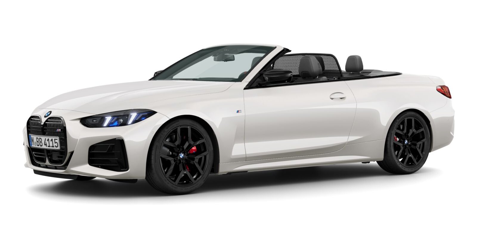 BMW M440i xDrive Cabrio in Weiß von vorne BMW M440i xDrive Cabrio in Weiß von vorne