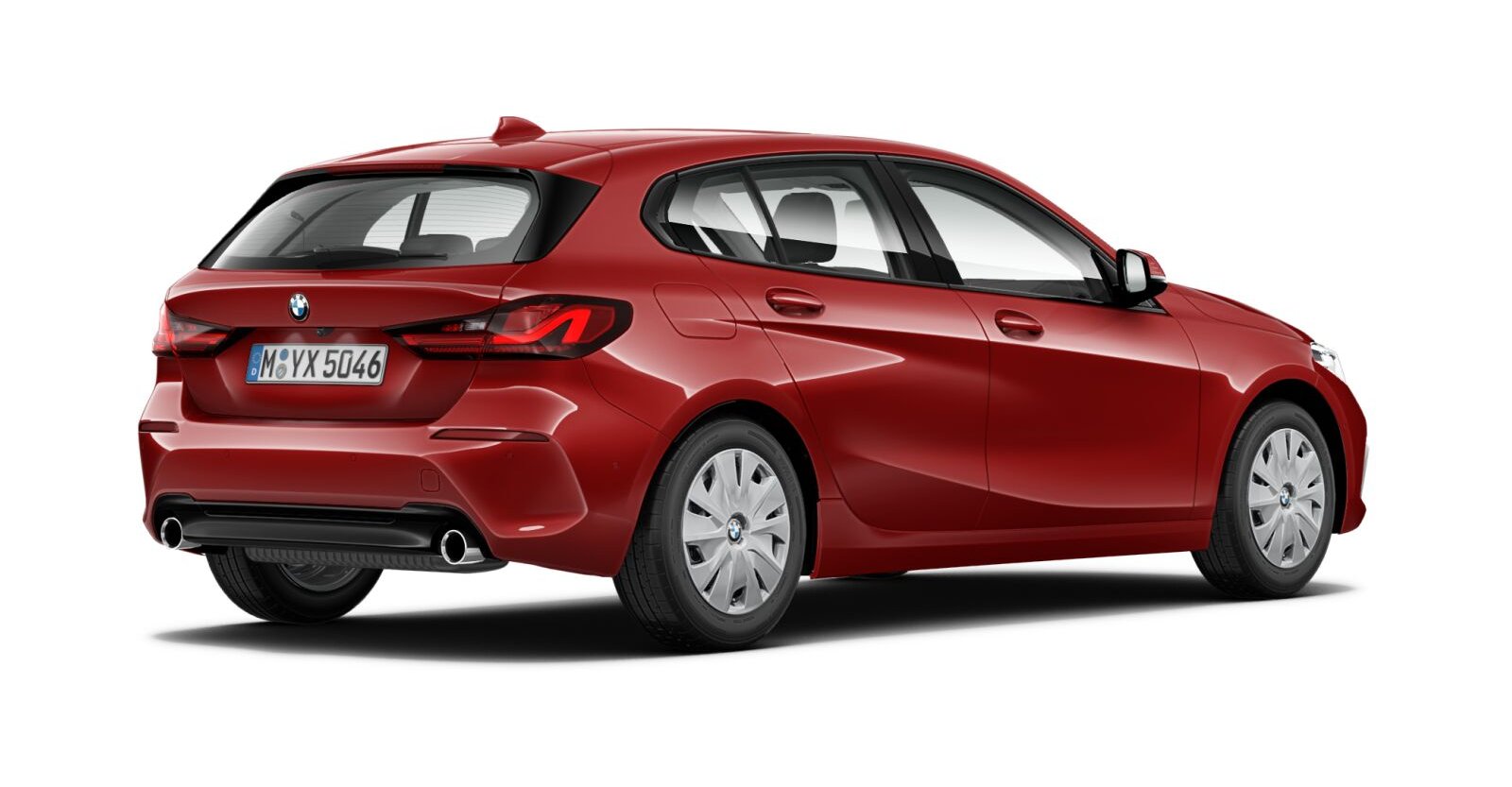 BMW BMW 1er in Rot von hinten BMW BMW 1er in Rot von hinten
