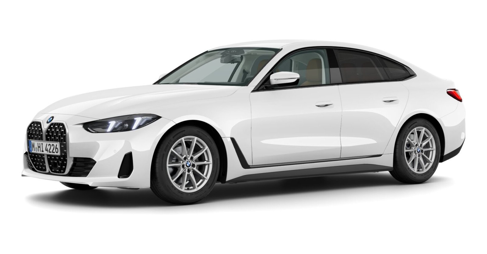 BMW 420i Gran Coupe in Weiß von vorne