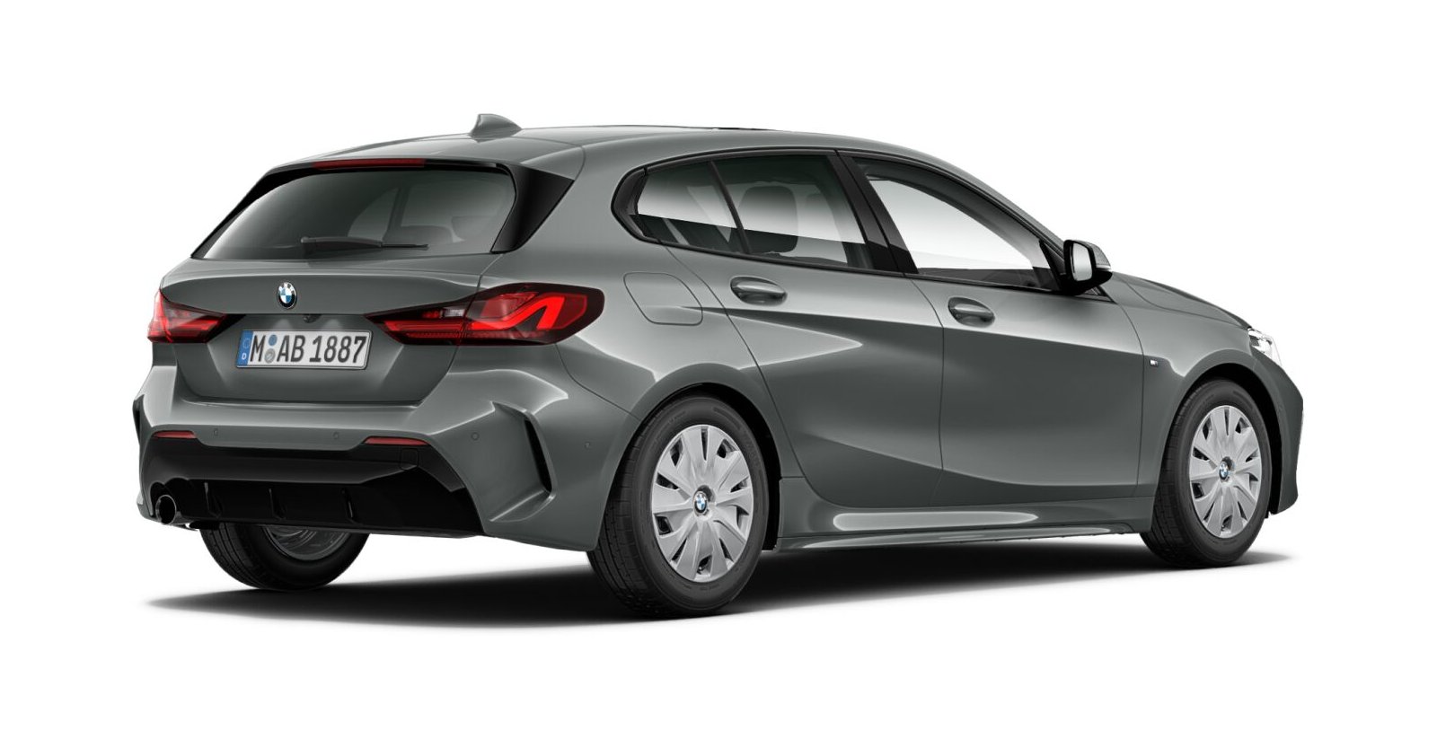 BMW BMW 1er in Grau von hinten BMW BMW 1er in Grau von hinten