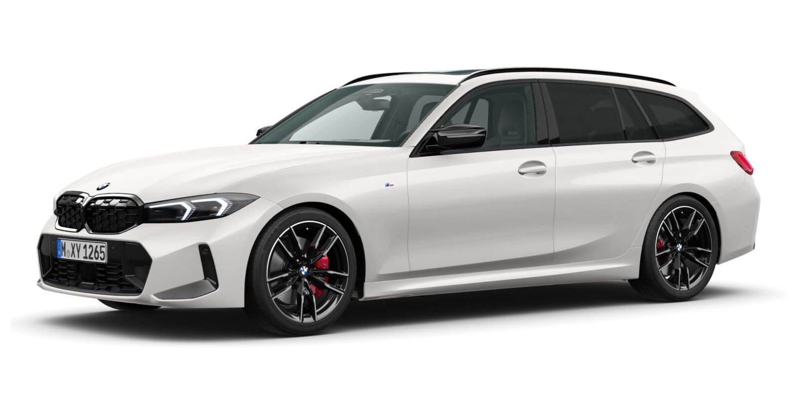 BMW M340i xDrive Touring in Weiß von vorne BMW M340i xDrive Touring in Weiß von vorne