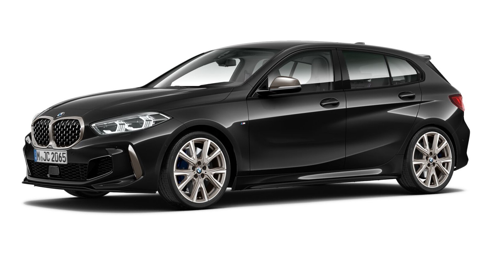 BMW BMW 1er in Schwarz von vorne BMW BMW 1er in Schwarz von vorne