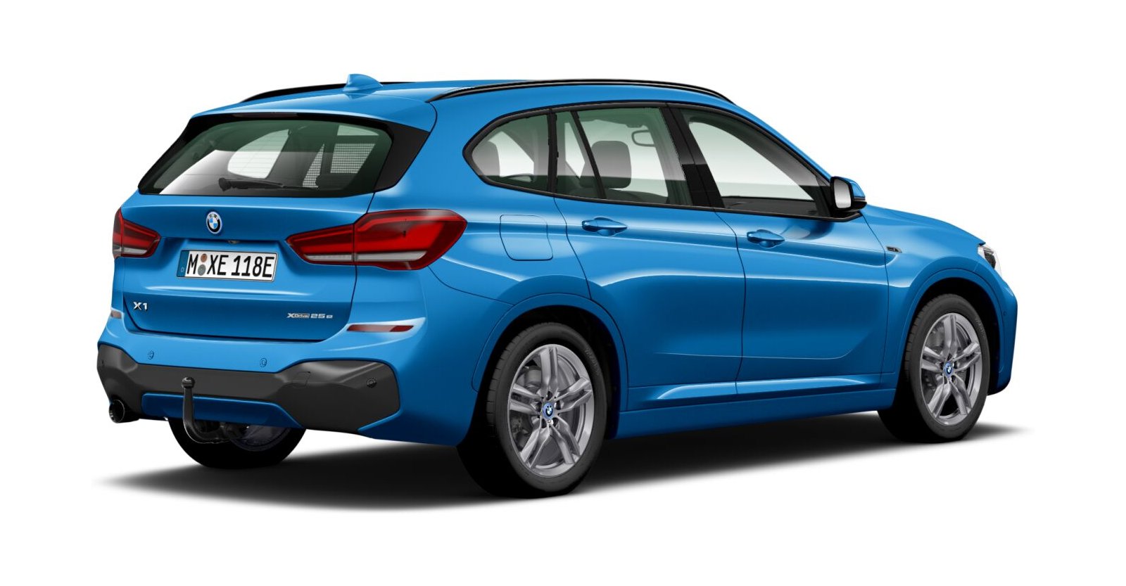 BMW BMW X in Blau von hinten BMW BMW X in Blau von hinten