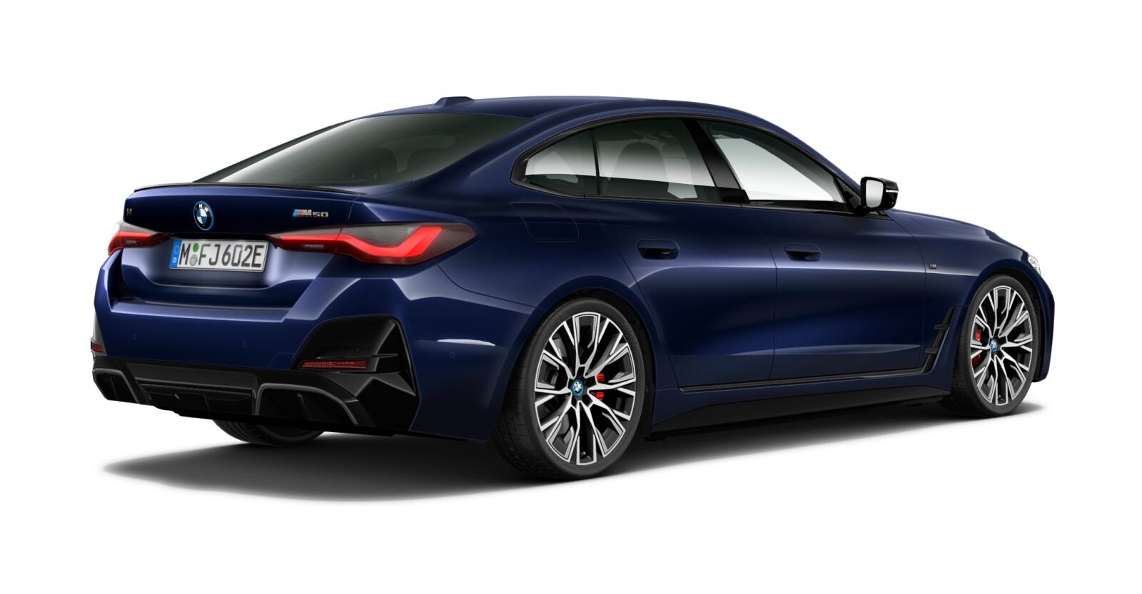 BMW BMW I in Blau von hinten BMW BMW I in Blau von hinten