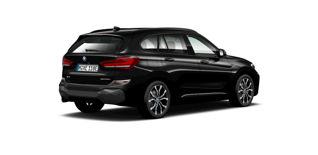 BMW BMW X in Schwarz von hinten