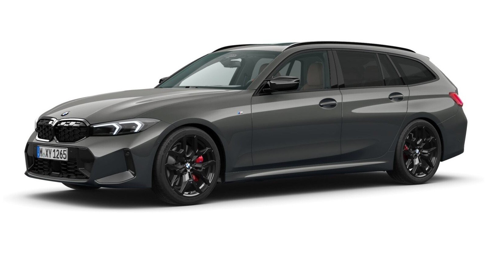 BMW M340i xDrive Touring in Grau von vorne BMW M340i xDrive Touring in Grau von vorne