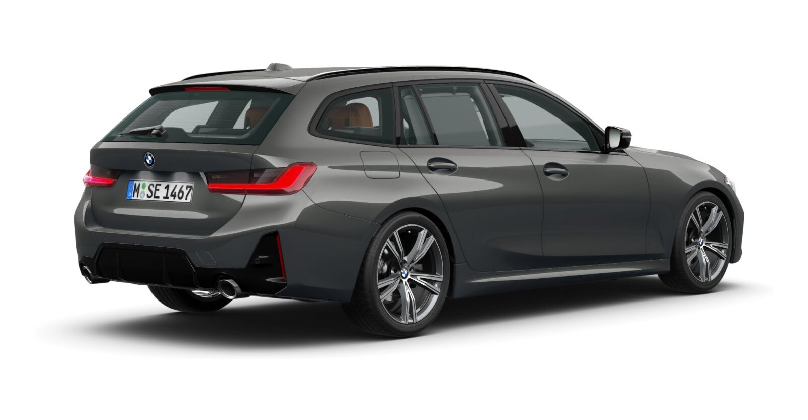 BMW BMW 3er in Grau von hinten BMW BMW 3er in Grau von hinten