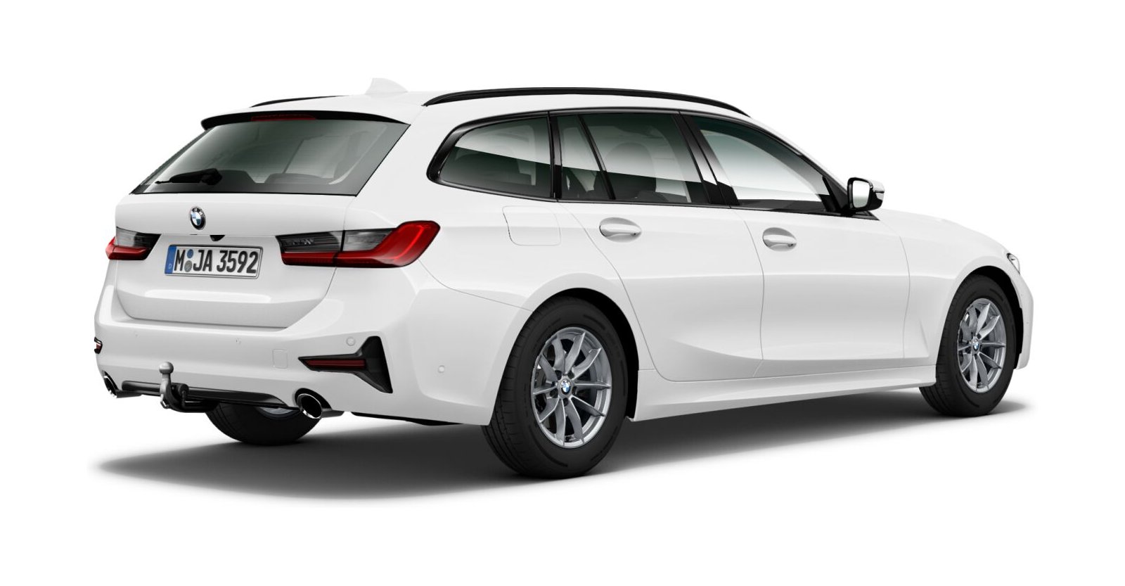 BMW BMW 3er in Weiß von hinten BMW BMW 3er in Weiß von hinten