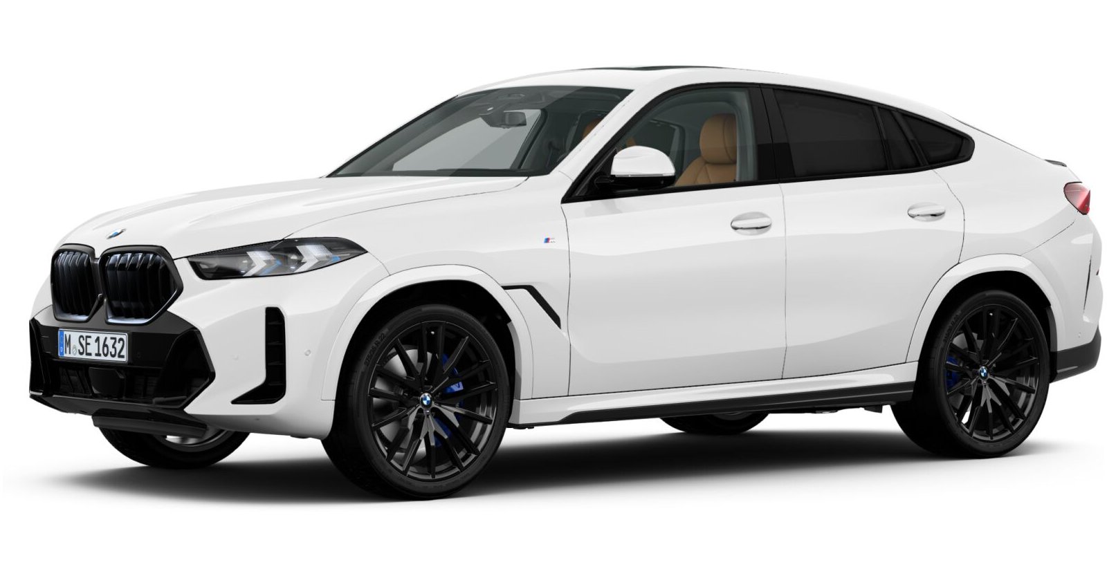 BMW X6 xDrive30d M Sport in Weiß von vorne