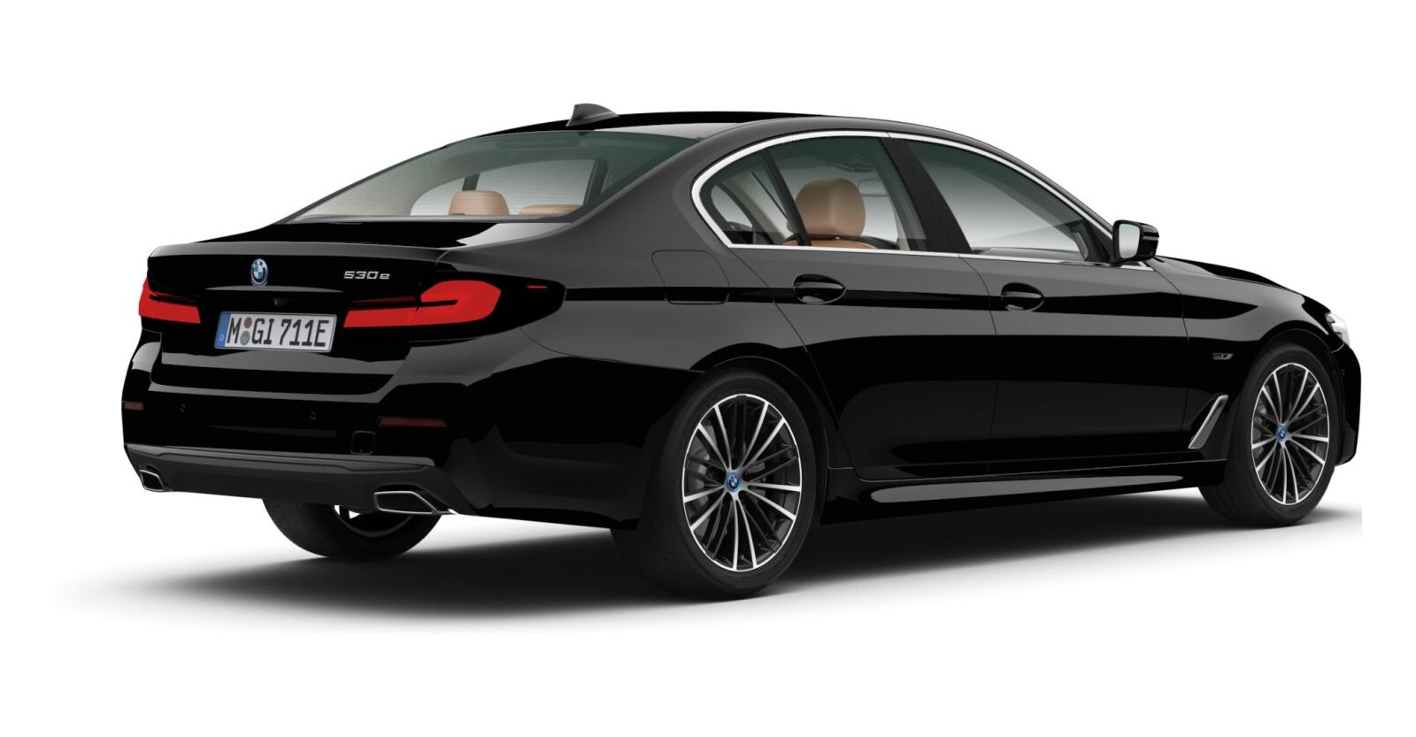 BMW BMW 5er in Schwarz von hinten BMW BMW 5er in Schwarz von hinten