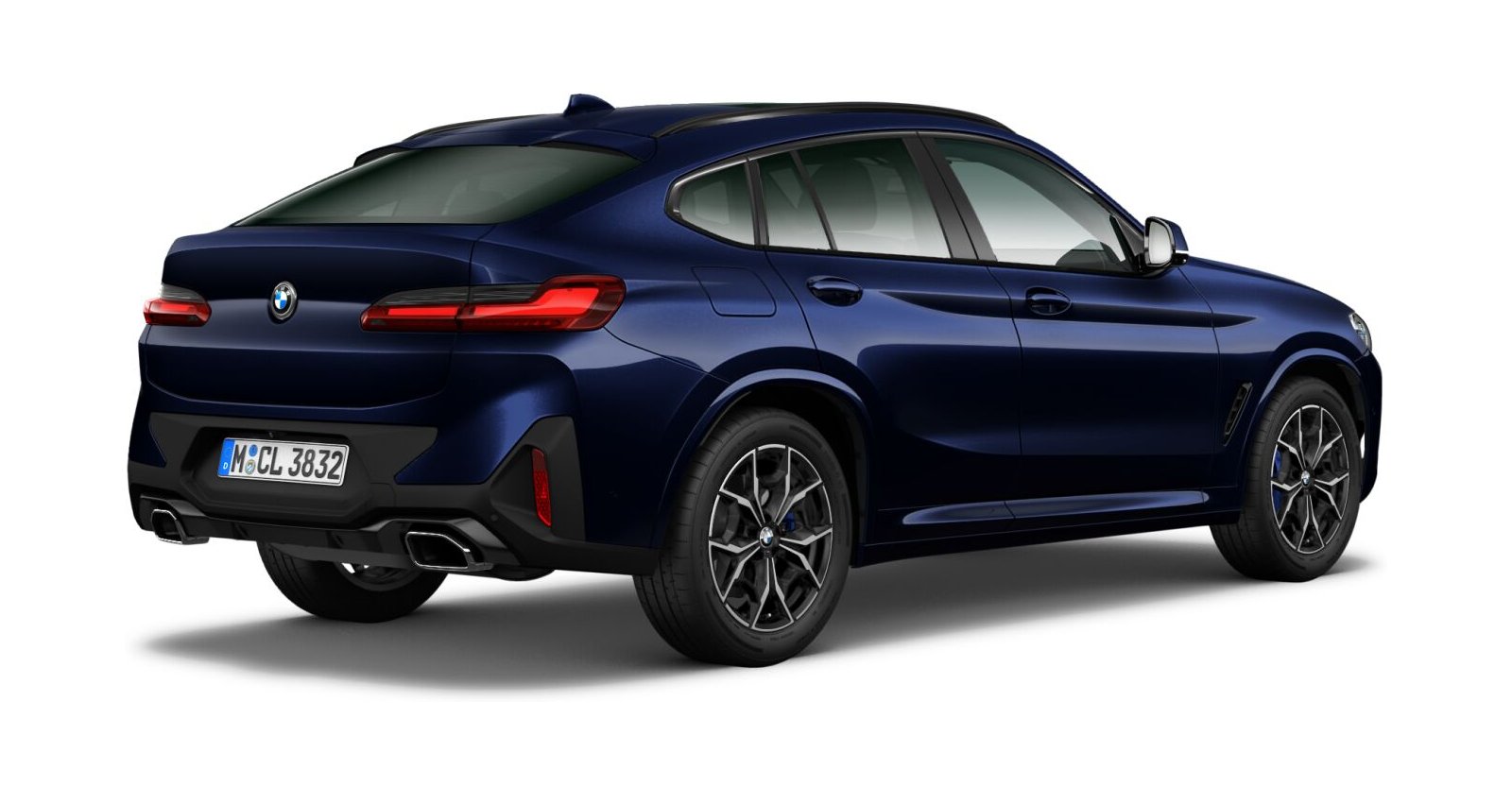 BMW BMW X in Blau von hinten BMW BMW X in Blau von hinten