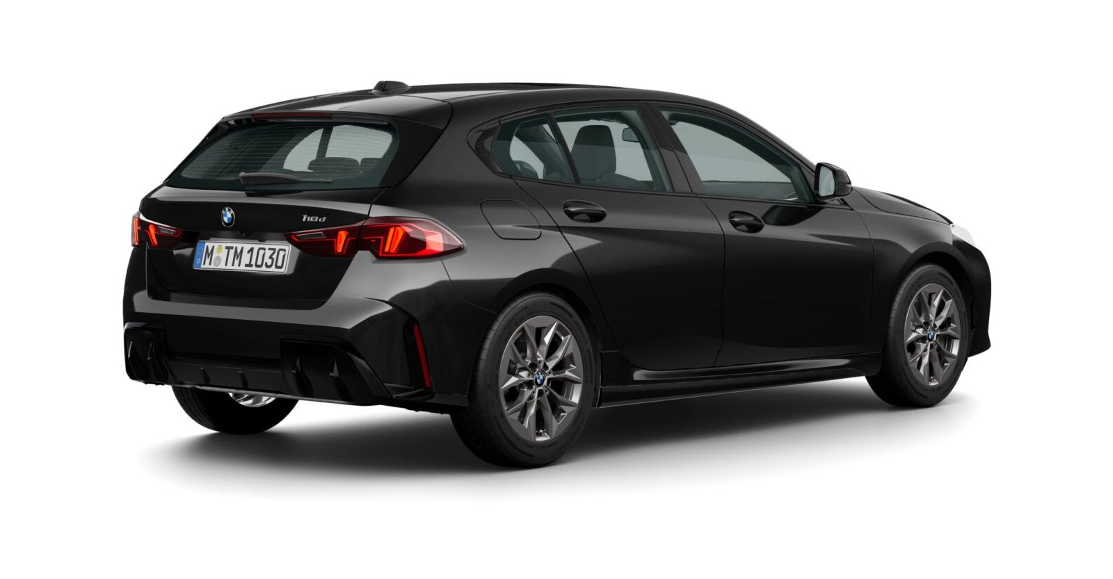 BMW BMW 1er in Schwarz von hinten BMW BMW 1er in Schwarz von hinten