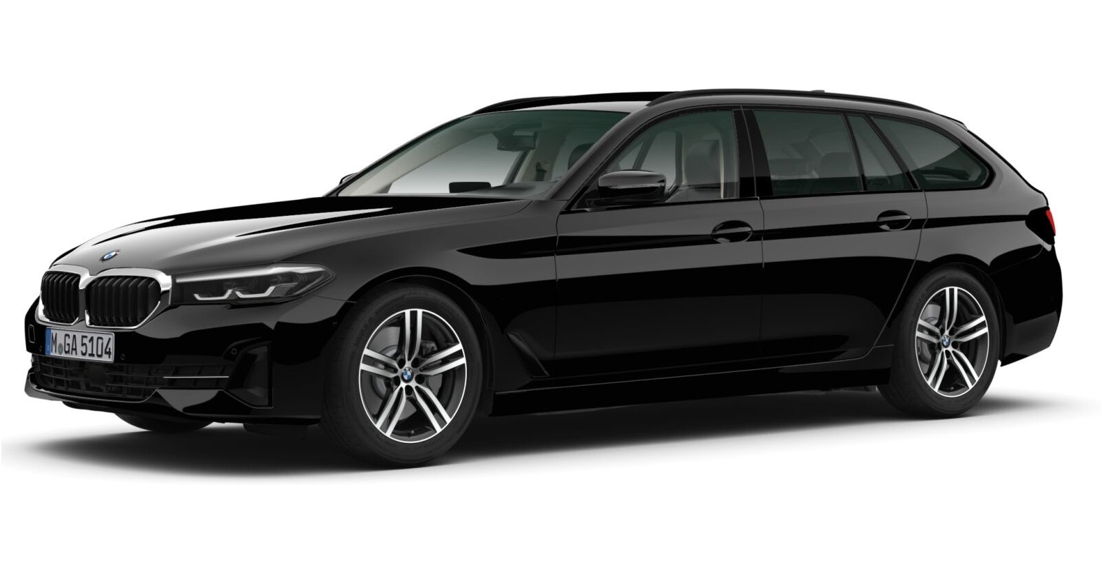 BMW BMW 5er in Schwarz von vorne BMW BMW 5er in Schwarz von vorne