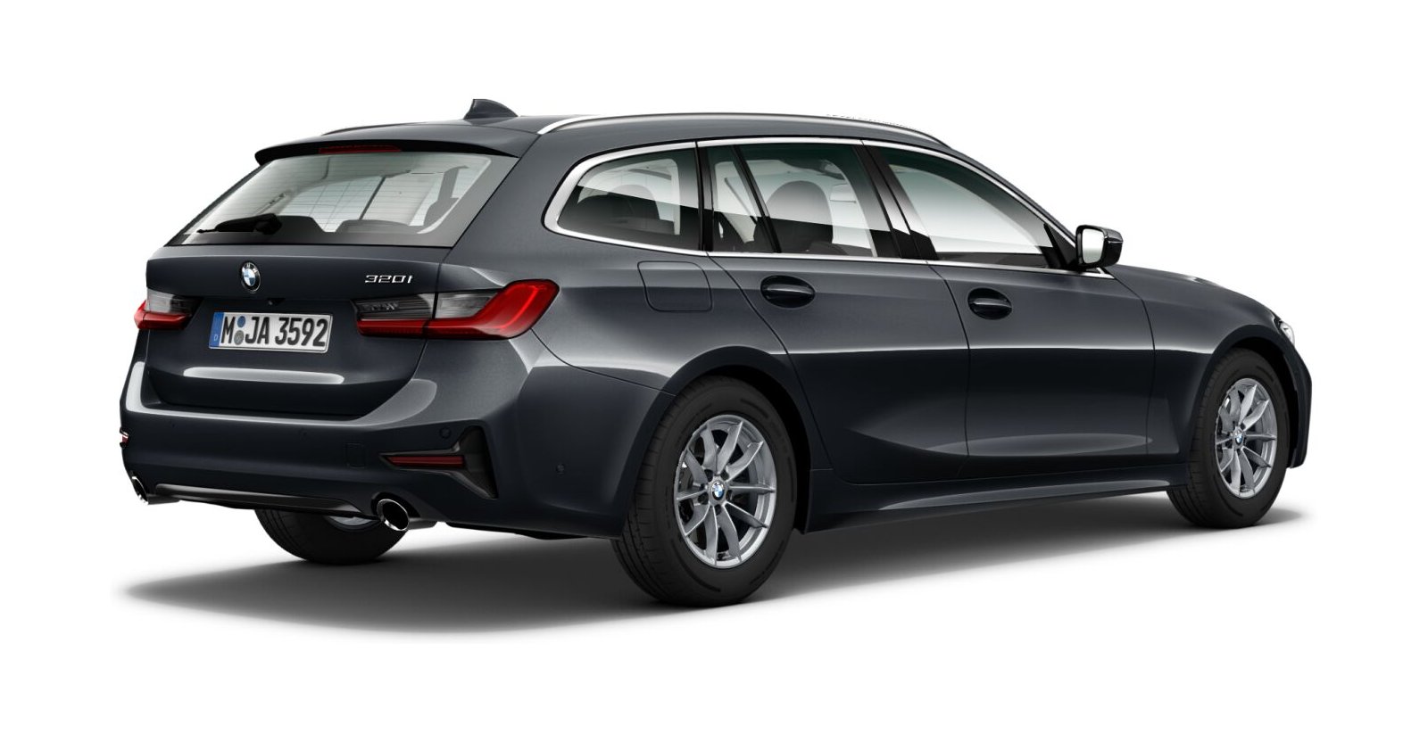 BMW BMW 3er in Grau von hinten BMW BMW 3er in Grau von hinten