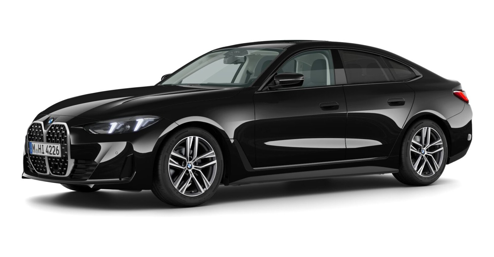BMW 420i Gran Coupé in Schwarz von vorne