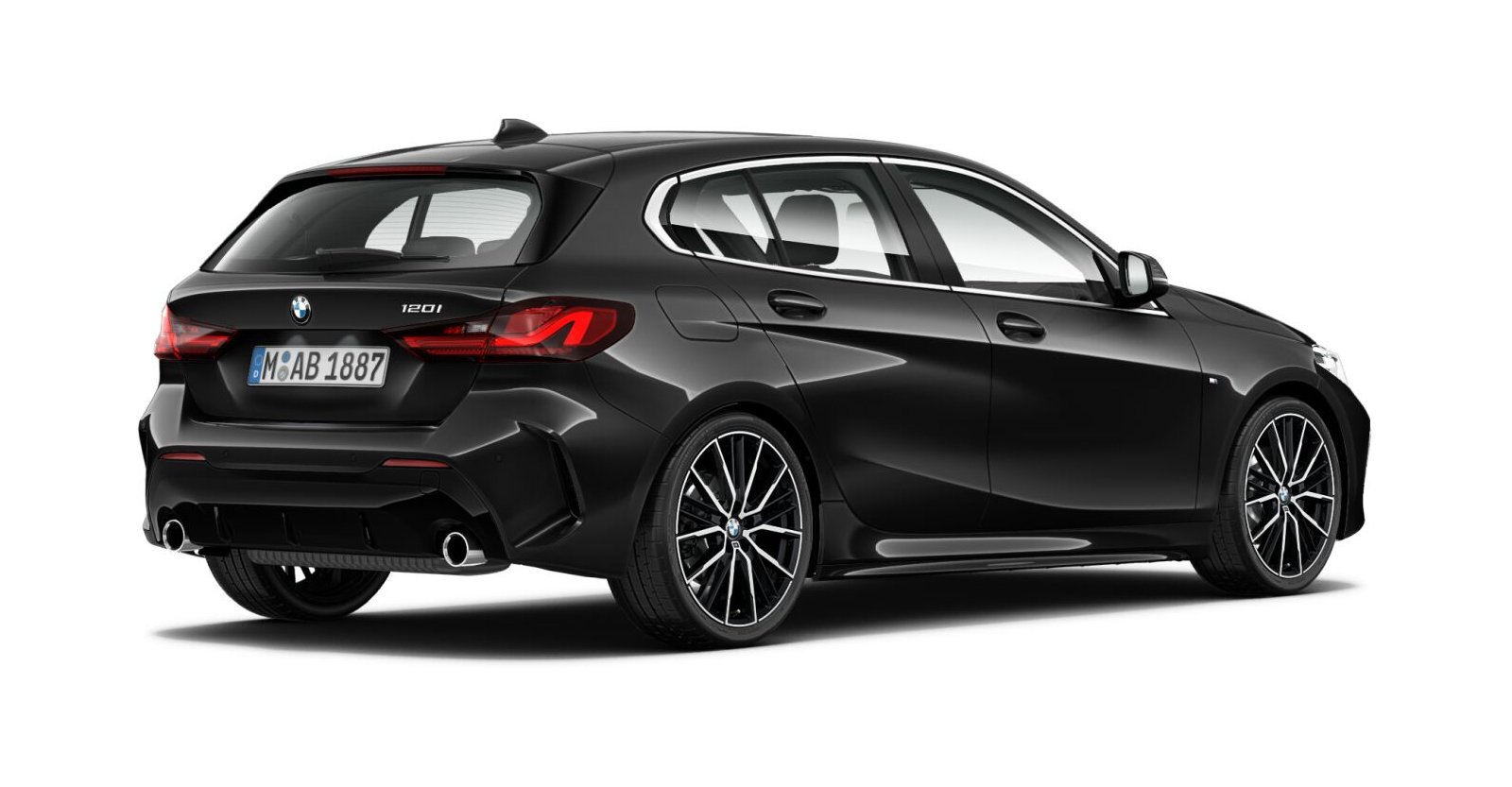BMW BMW 1er in Schwarz von hinten BMW BMW 1er in Schwarz von hinten