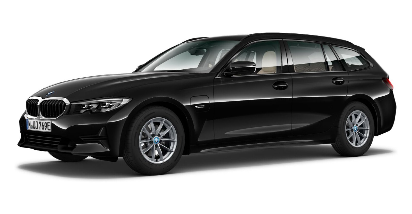 BMW BMW 3er in Schwarz von vorne BMW BMW 3er in Schwarz von vorne
