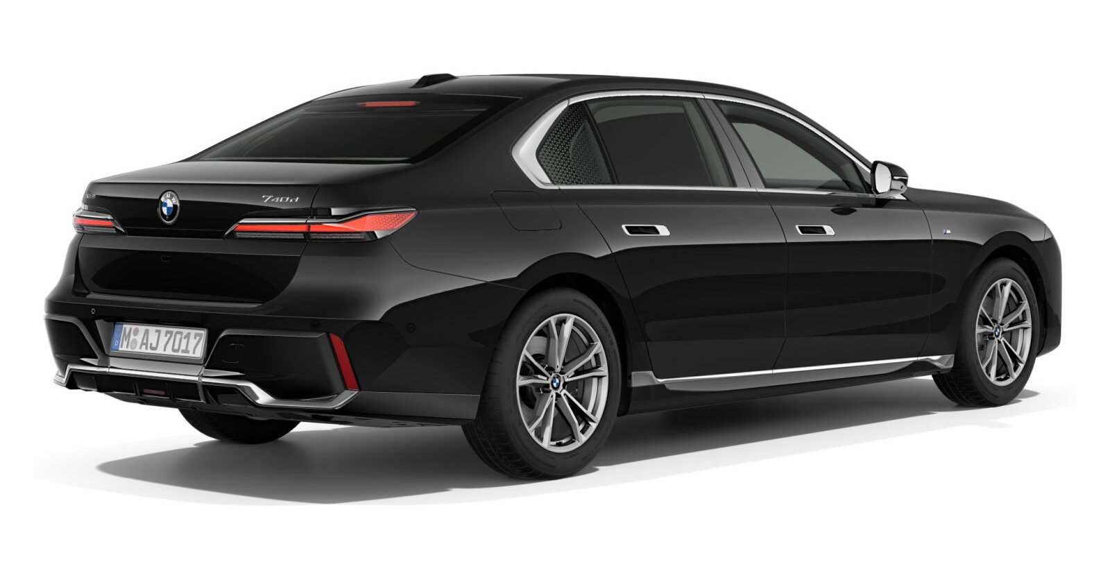 BMW BMW 7er in Schwarz von hinten BMW BMW 7er in Schwarz von hinten