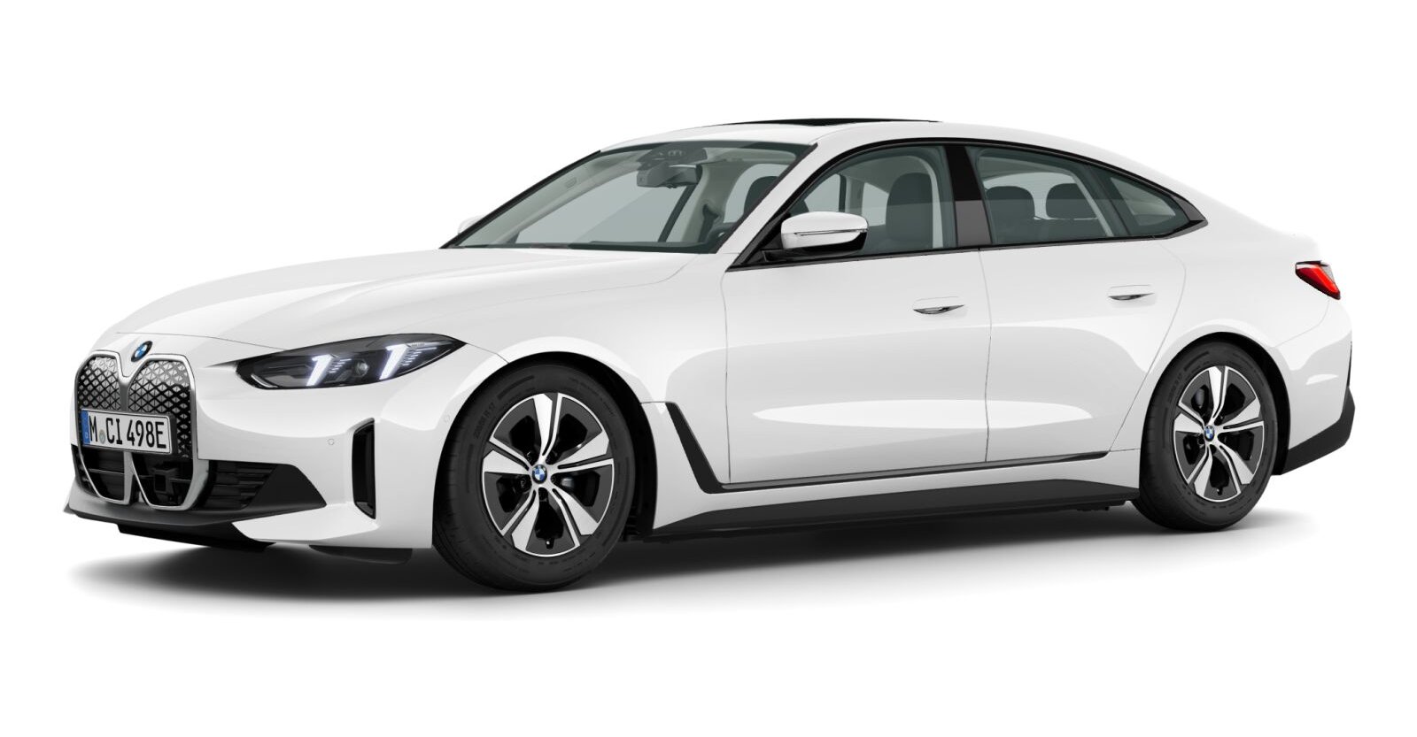 BMW i4 eDrive35 Gran Coupe in Weiß von vorne BMW i4 eDrive35 Gran Coupe in Weiß von vorne