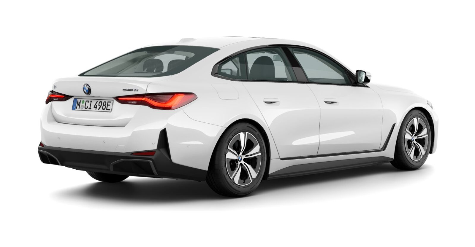 BMW BMW I in Weiß von hinten BMW BMW I in Weiß von hinten