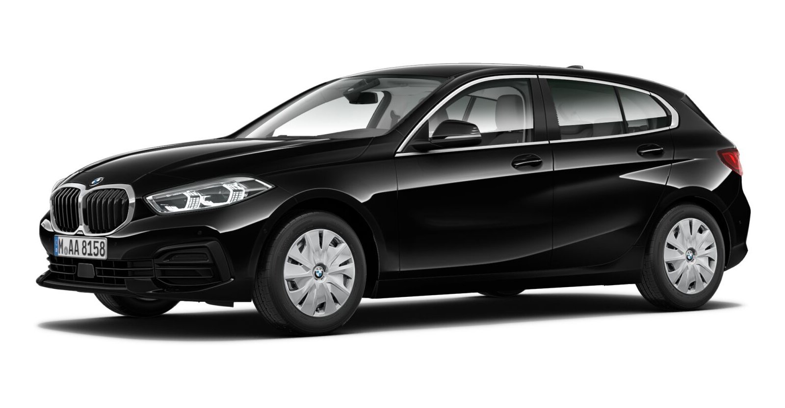 BMW BMW 1er in Schwarz von vorne BMW BMW 1er in Schwarz von vorne