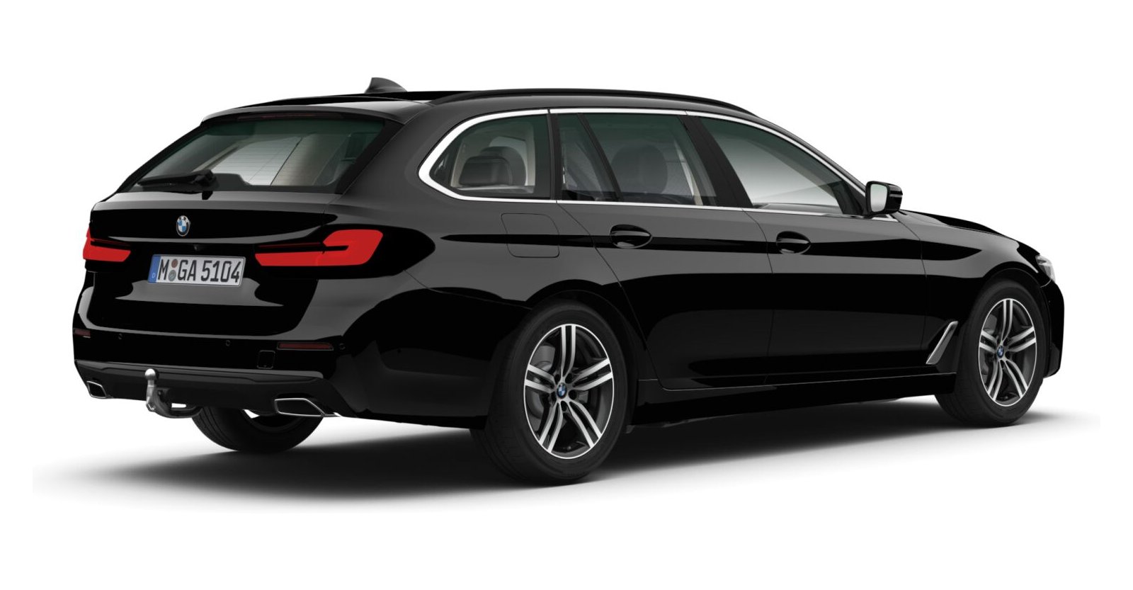 BMW BMW 5er in Schwarz von hinten BMW BMW 5er in Schwarz von hinten