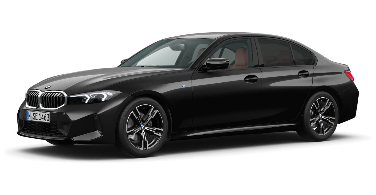 BMW 318i Limousine in Schwarz von vorne