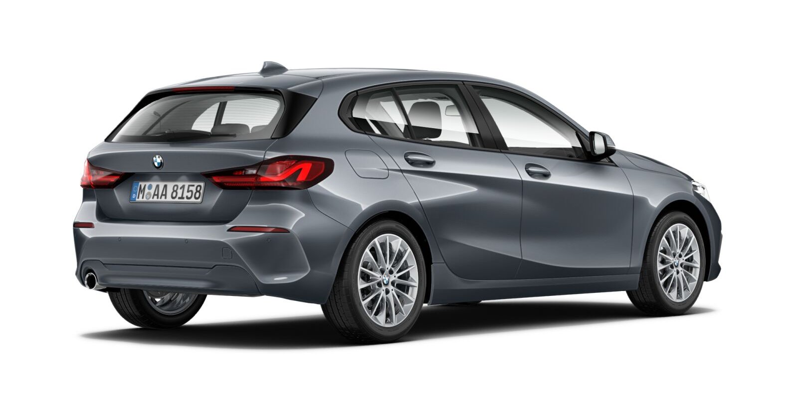 BMW BMW 1er in Grau von hinten BMW BMW 1er in Grau von hinten