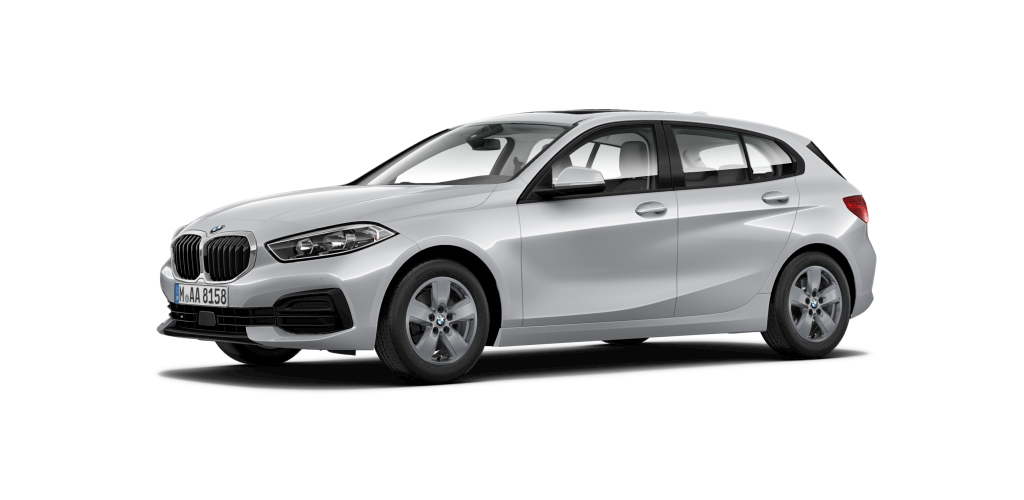 BMW BMW 1er in Silber von vorne BMW BMW 1er in Silber von vorne
