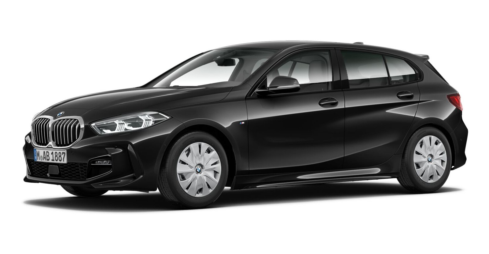 BMW BMW 1er in Schwarz von vorne BMW BMW 1er in Schwarz von vorne