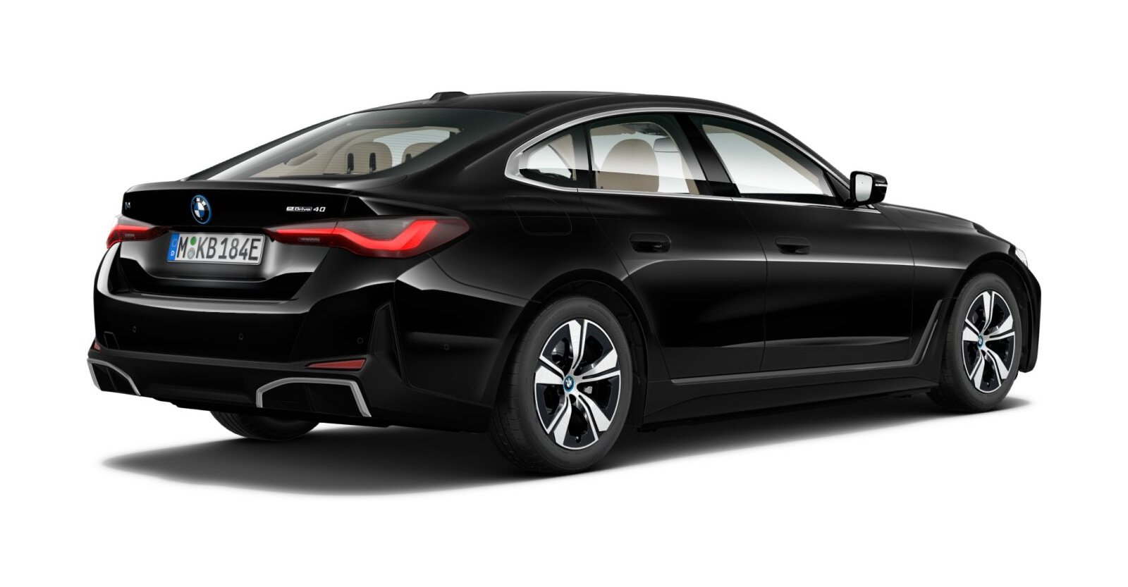 BMW BMW I in Schwarz von hinten BMW BMW I in Schwarz von hinten