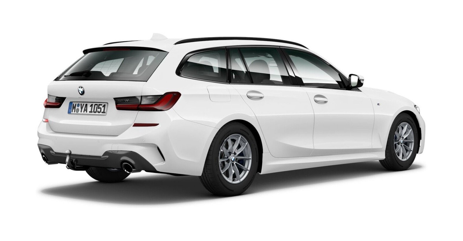 BMW BMW 3er in Weiß von hinten BMW BMW 3er in Weiß von hinten