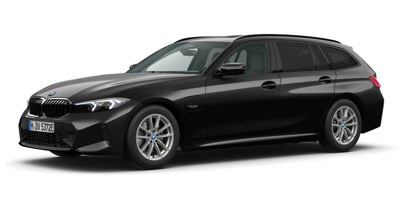 BMW BMW 3er in Schwarz von vorne BMW BMW 3er in Schwarz von vorne