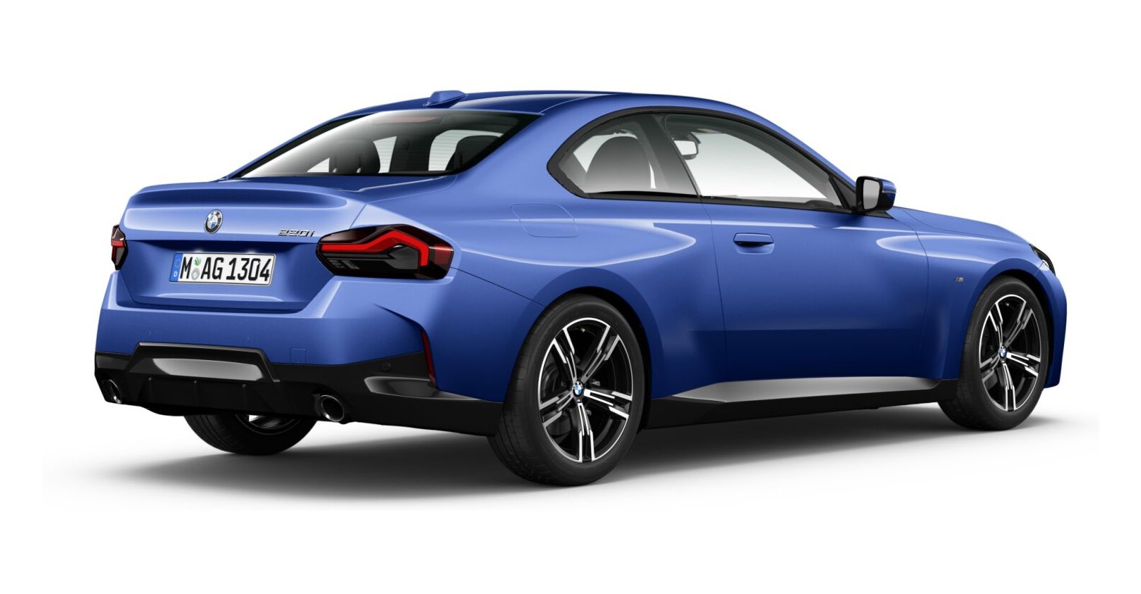 BMW BMW 2er in Blau von hinten BMW BMW 2er in Blau von hinten