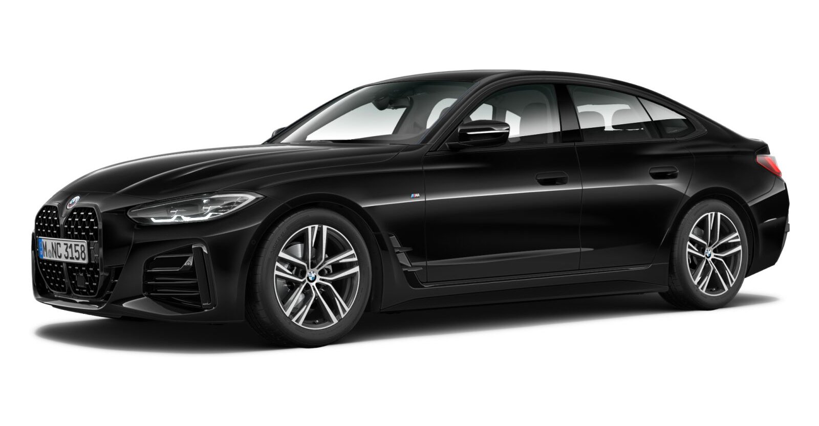 BMW BMW 4er in Schwarz von vorne BMW BMW 4er in Schwarz von vorne