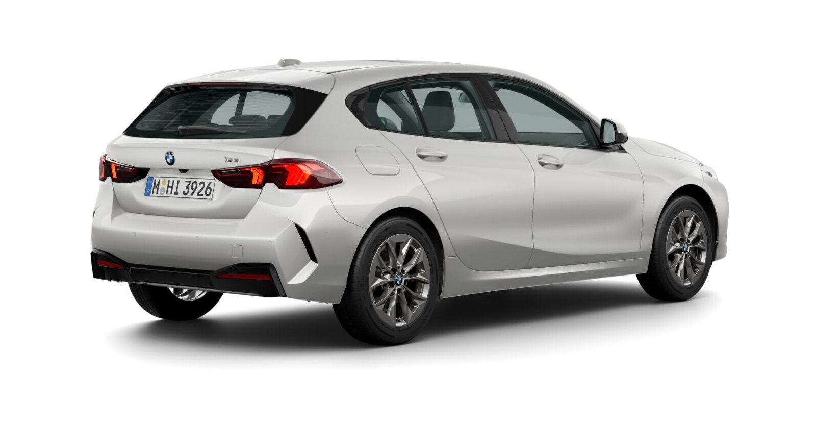 BMW BMW 1er in Weiß von hinten BMW BMW 1er in Weiß von hinten