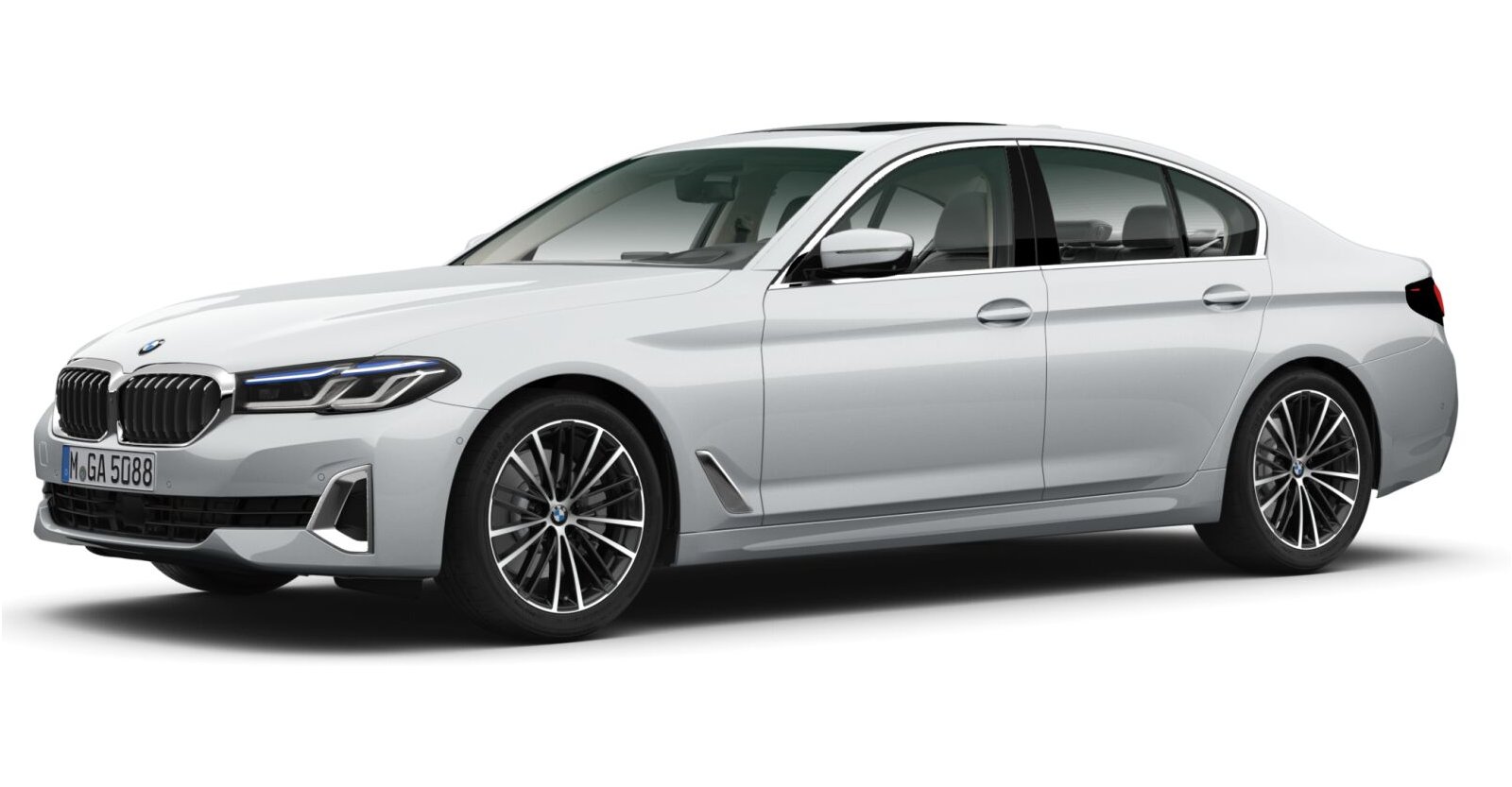 BMW BMW 5er in Silber von vorne BMW BMW 5er in Silber von vorne