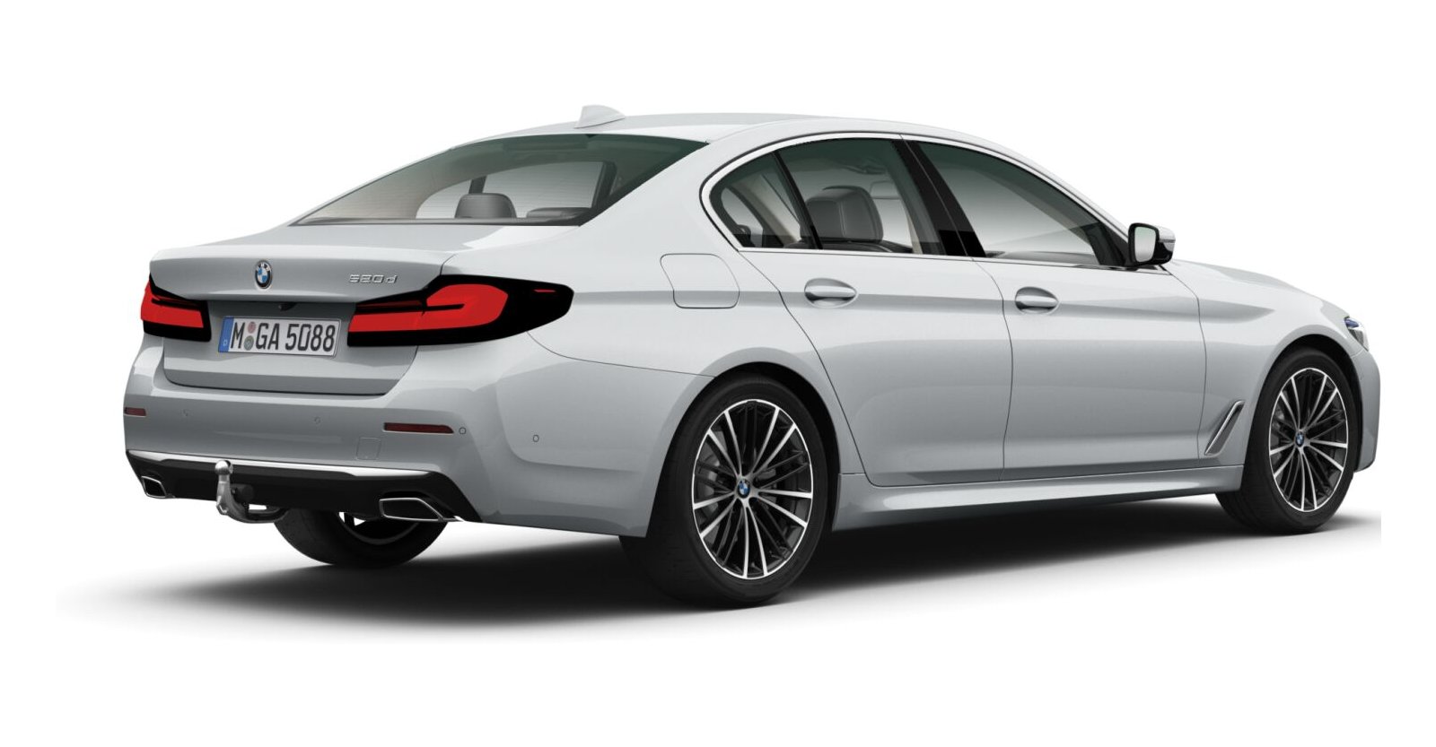 BMW BMW 5er in Silber von hinten BMW BMW 5er in Silber von hinten
