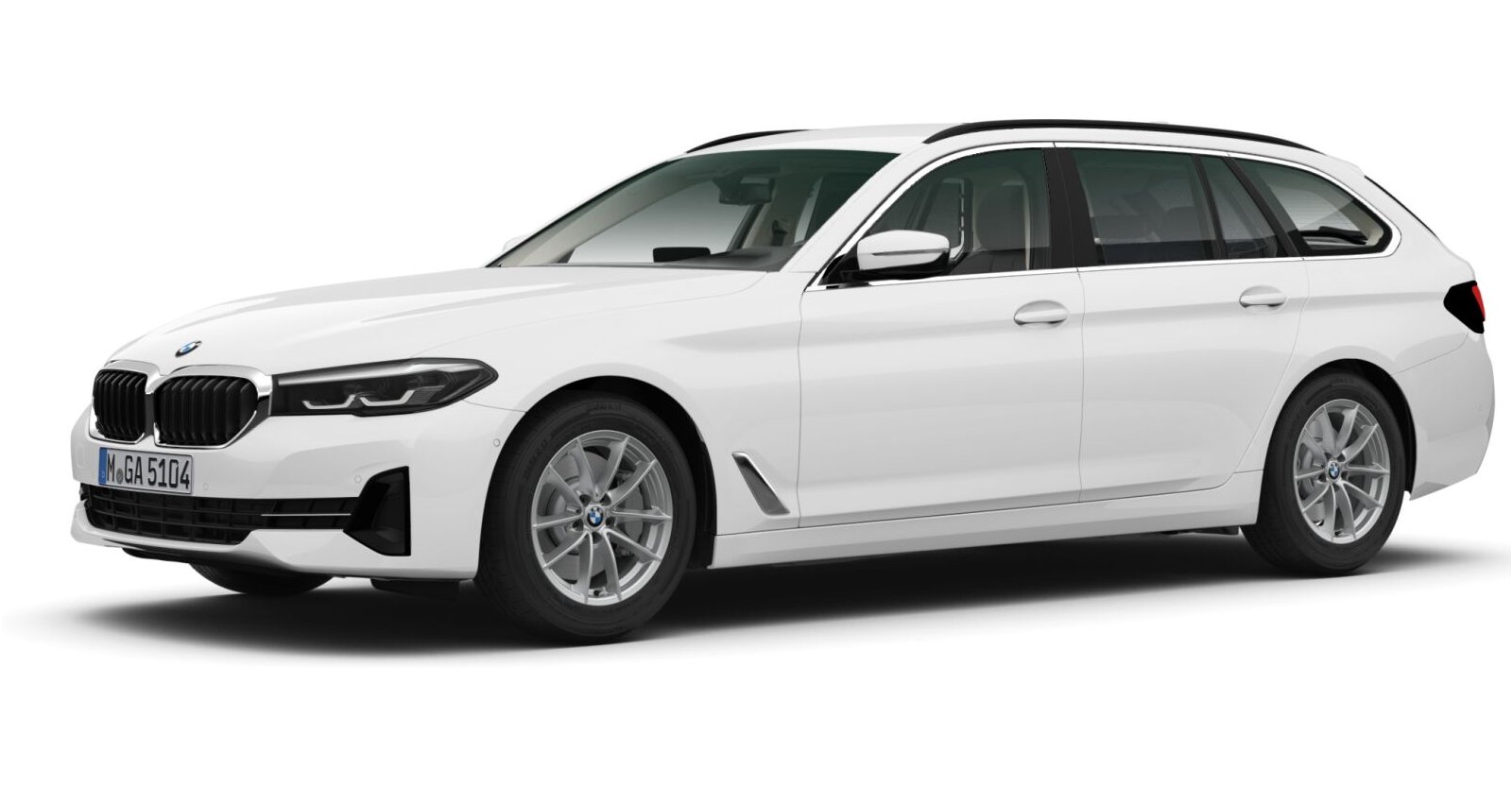 BMW BMW 5er in Weiß von vorne BMW BMW 5er in Weiß von vorne