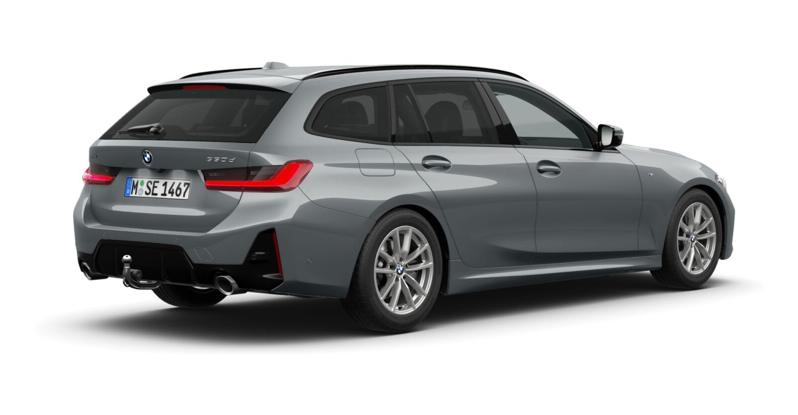 BMW BMW 3er in Grau von hinten BMW BMW 3er in Grau von hinten