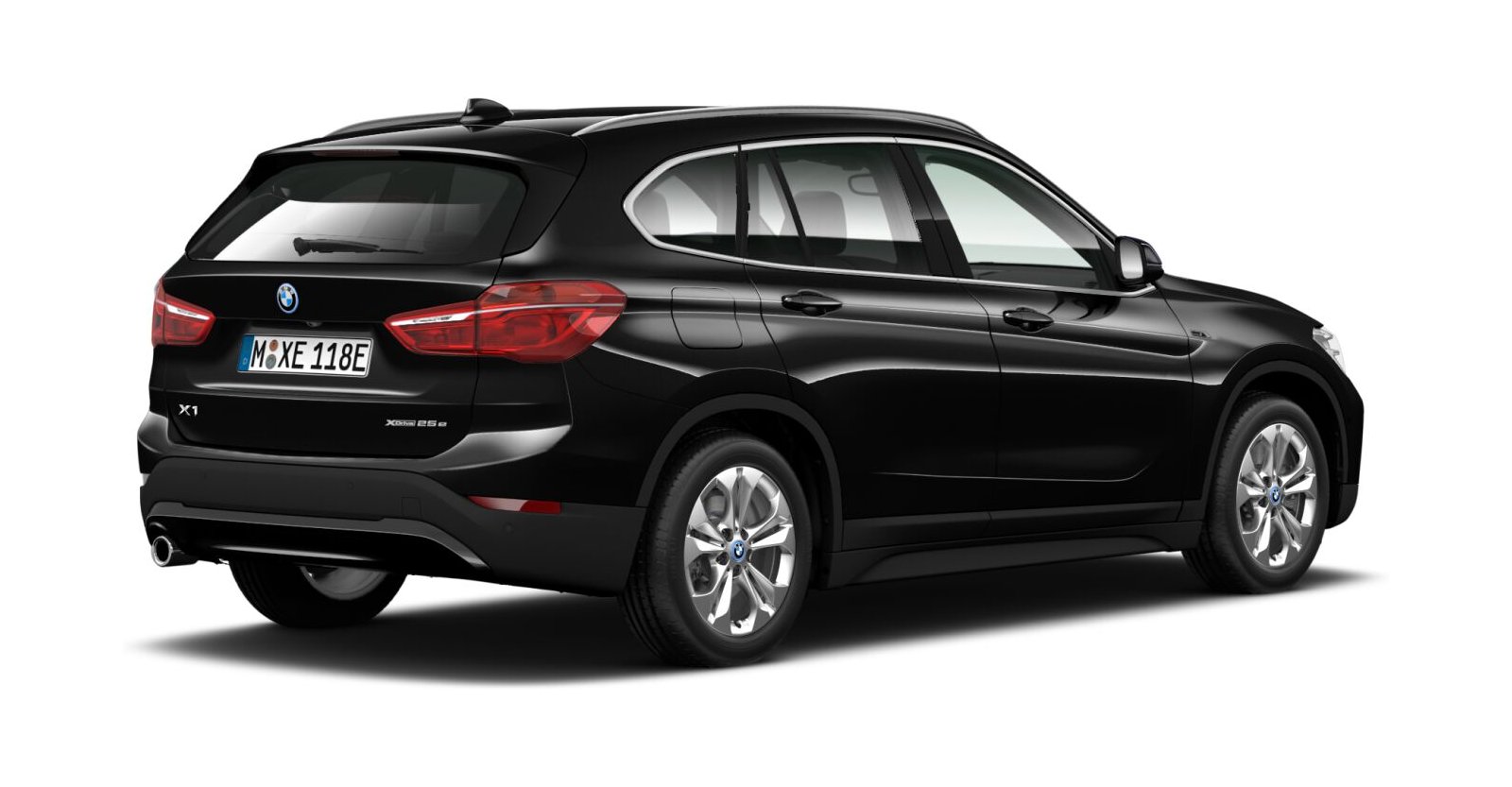 BMW BMW X in Schwarz von hinten BMW BMW X in Schwarz von hinten