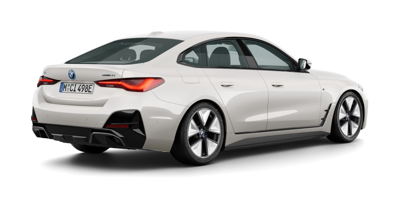 BMW BMW I in Weiß von hinten BMW BMW I in Weiß von hinten