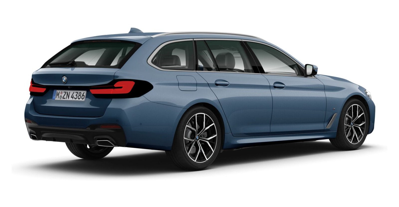 BMW BMW 5er in Blau von hinten BMW BMW 5er in Blau von hinten