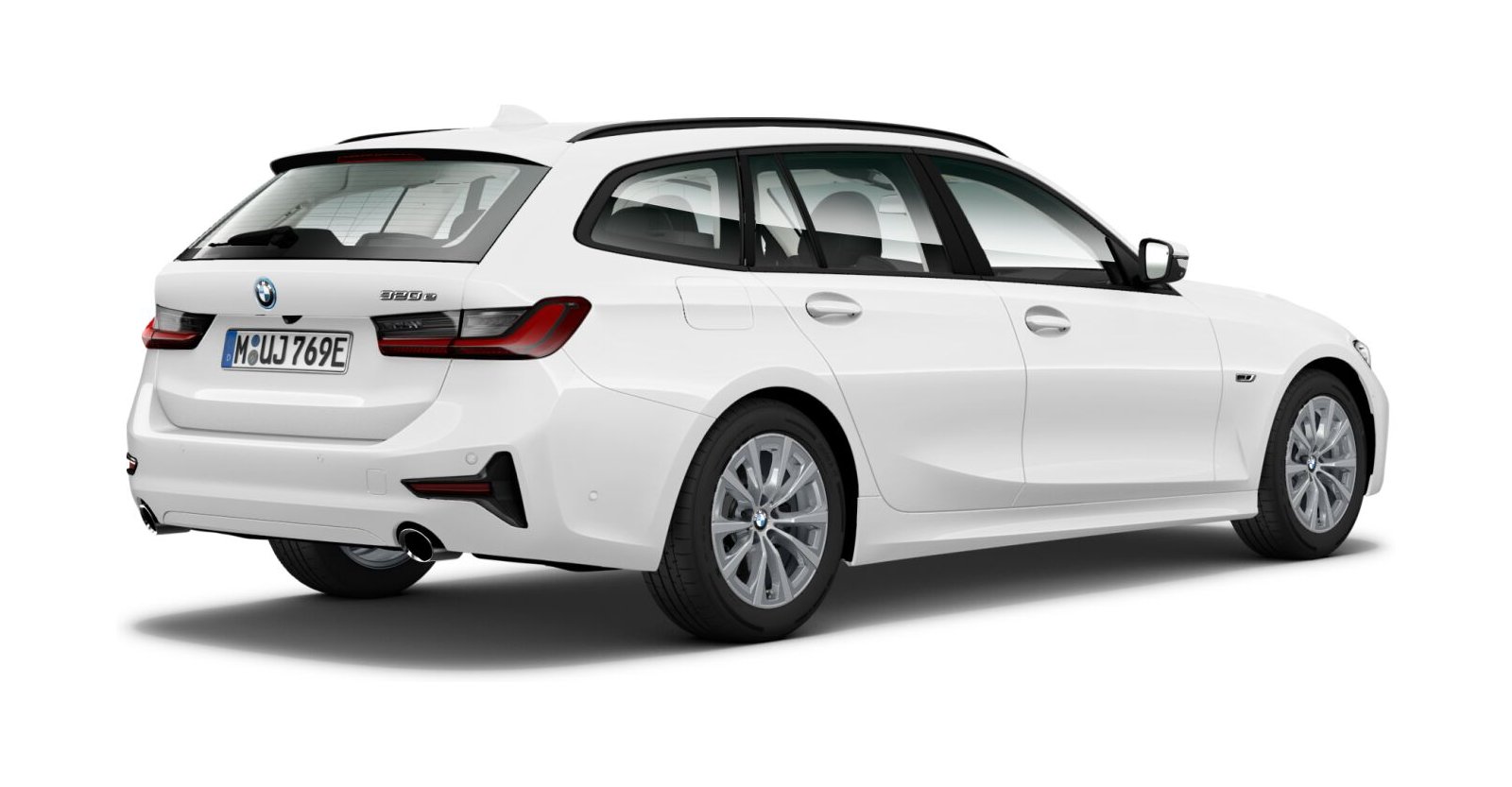 BMW BMW 3er in Weiß von hinten BMW BMW 3er in Weiß von hinten