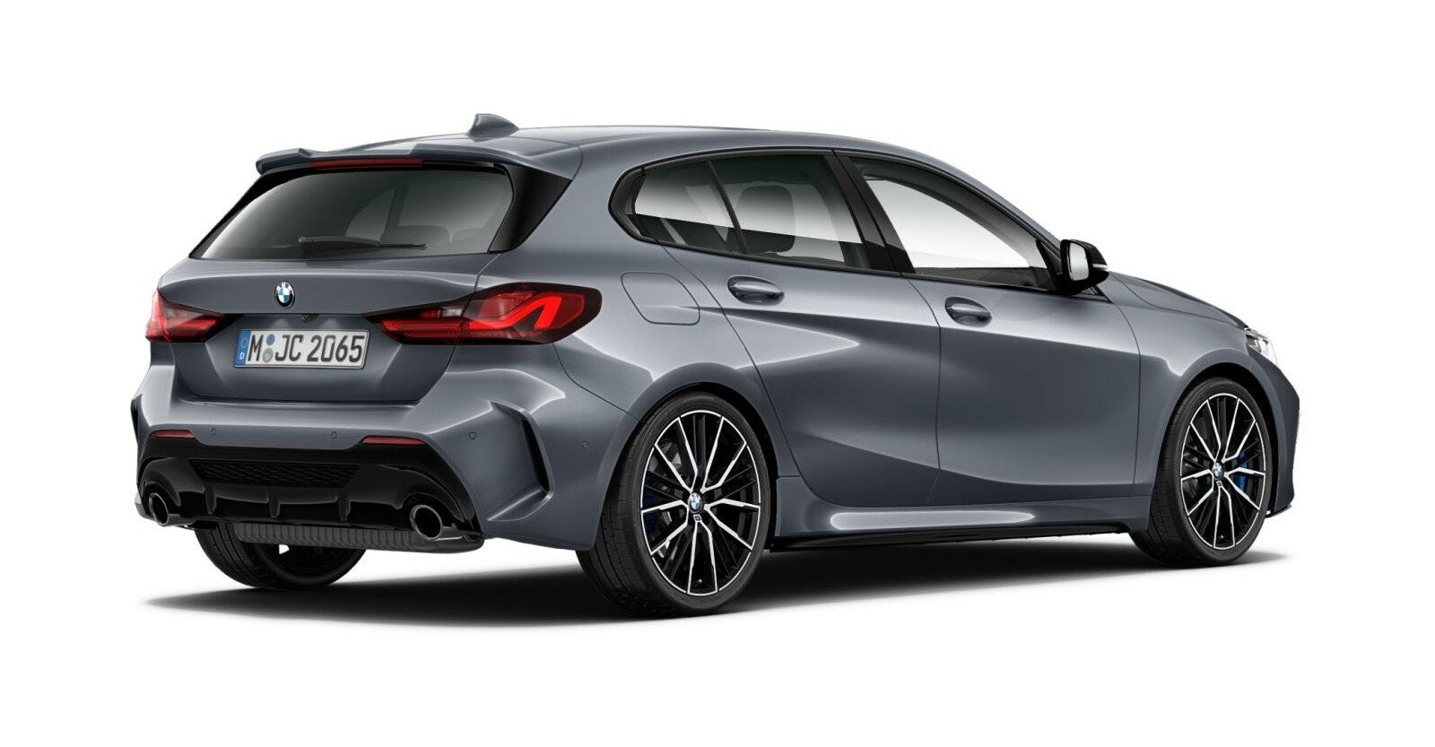 BMW BMW 1er in Grau von hinten BMW BMW 1er in Grau von hinten