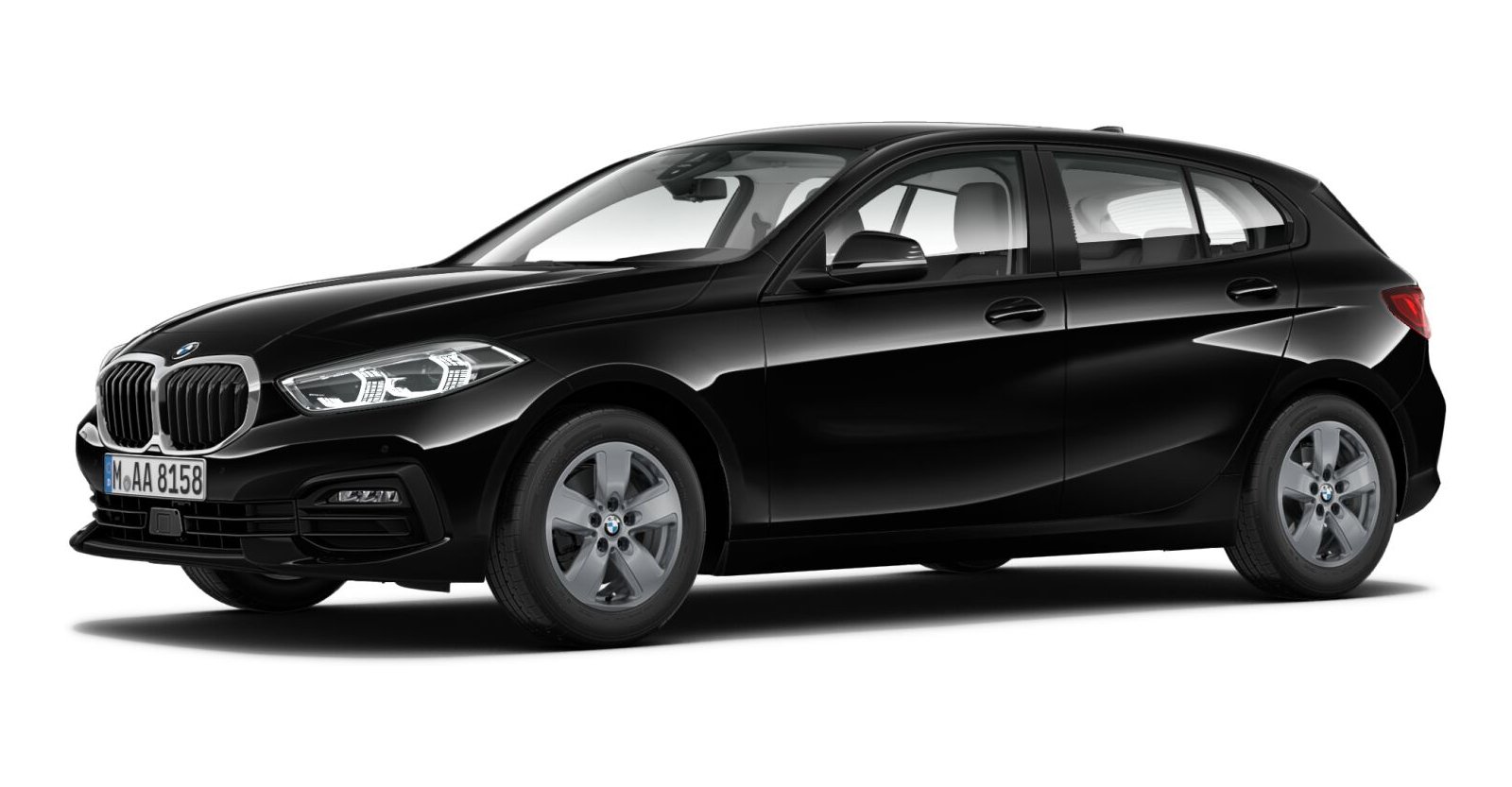 BMW BMW 1er in Schwarz von vorne BMW BMW 1er in Schwarz von vorne