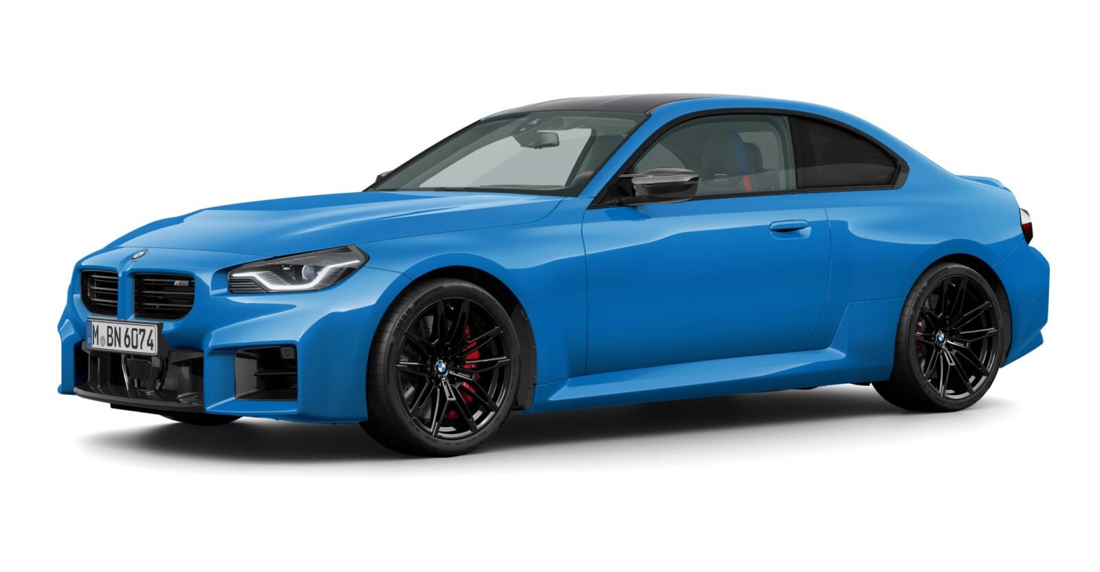 BMW M2 Coupé in Blau von vorne