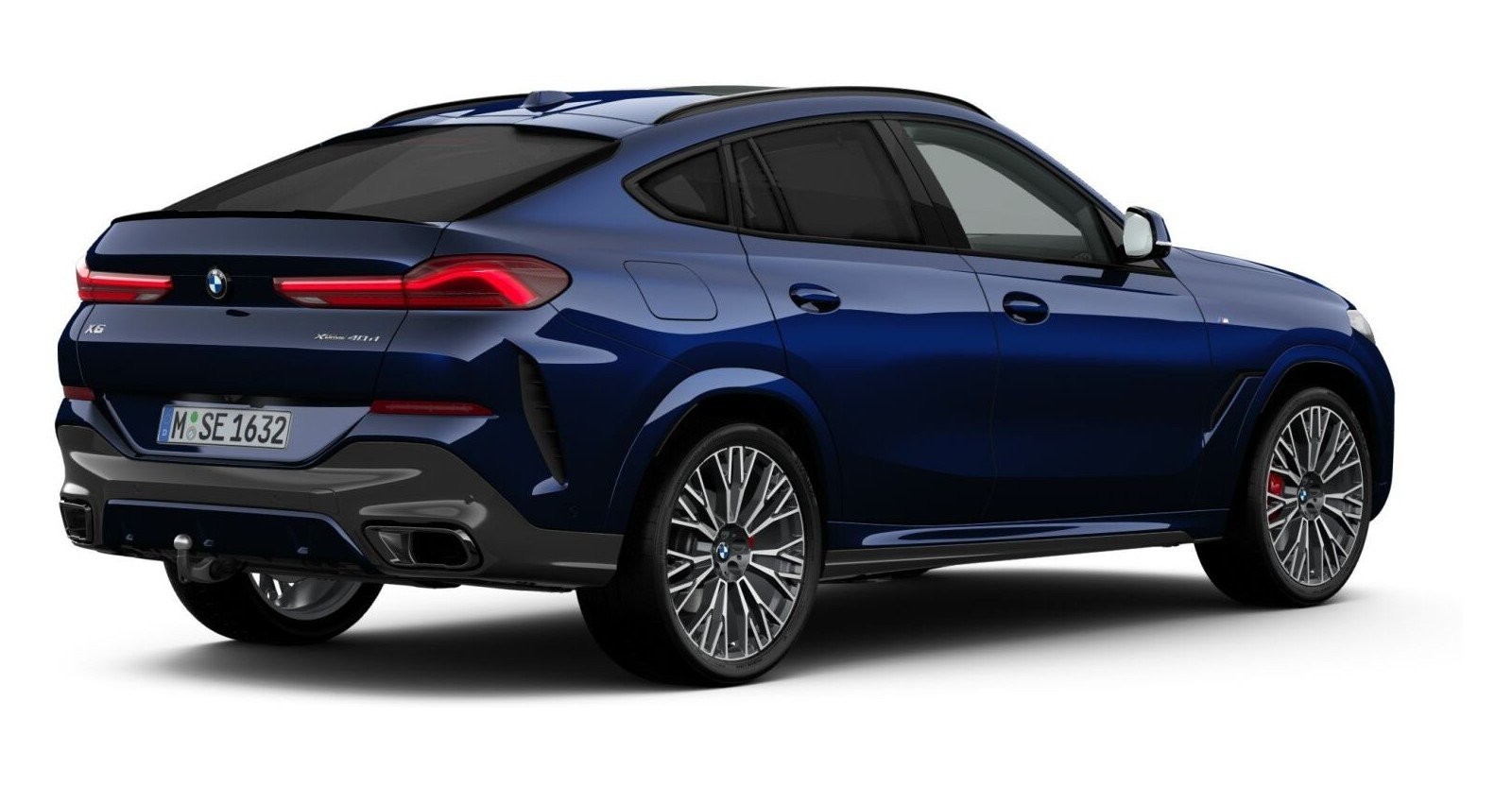 BMW BMW X in Blau von hinten BMW BMW X in Blau von hinten