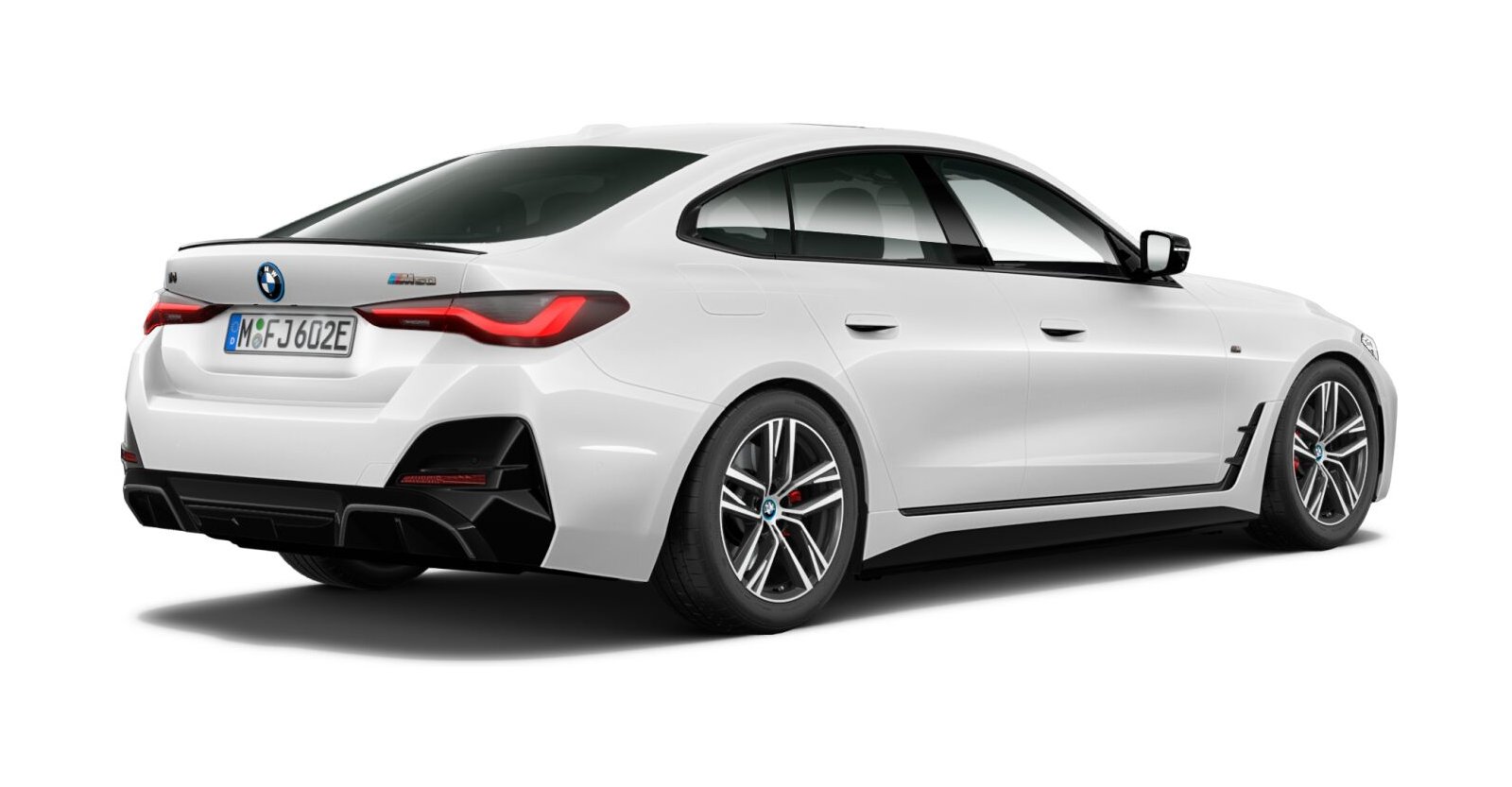 BMW BMW I in Weiß von hinten BMW BMW I in Weiß von hinten