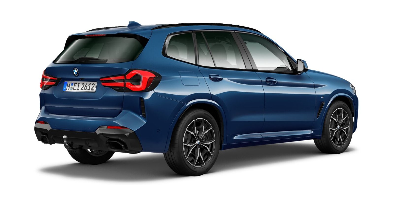 BMW BMW X in Blau von hinten BMW BMW X in Blau von hinten